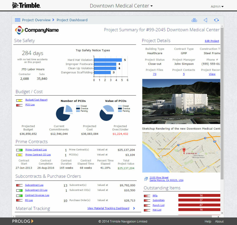 Prolog Construction Management Software ProjectSight